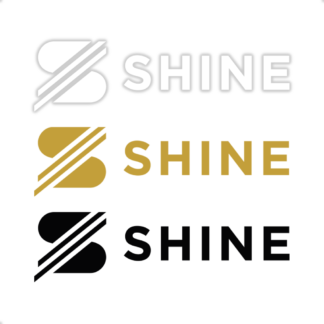 SHINE Klistermärke svart/vit/gold